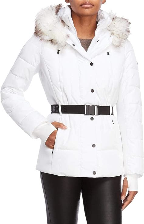 michael kors puffer jacket white|michael kors winter puffer jacket.